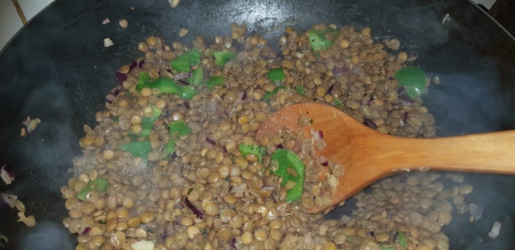 Spicy Lentil Stew cooking