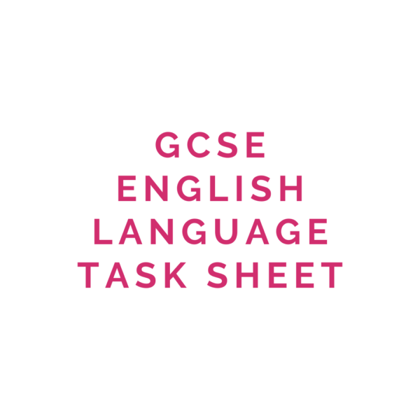 GCSE English language task sheet