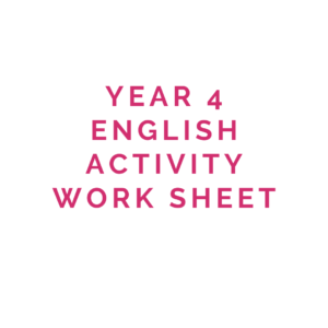 english activity sheet year 4