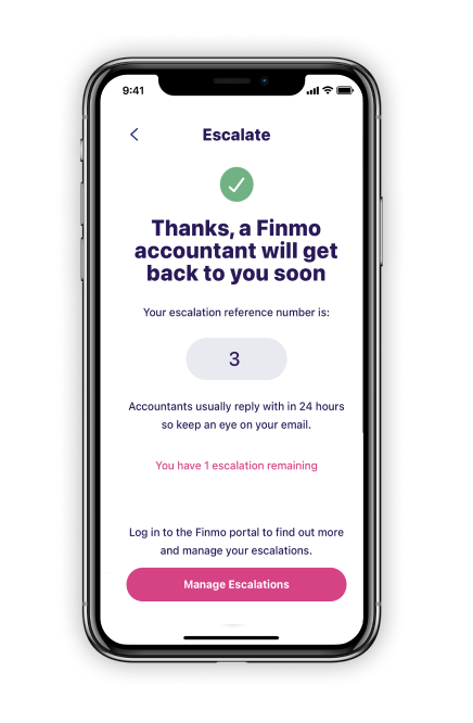 Finmo after escalations feature
