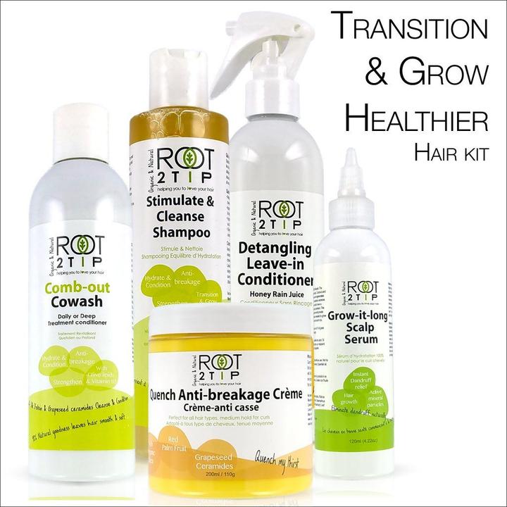 Root2Tip Transition and Grow Healthier Hair Kit for black hair during pandemic