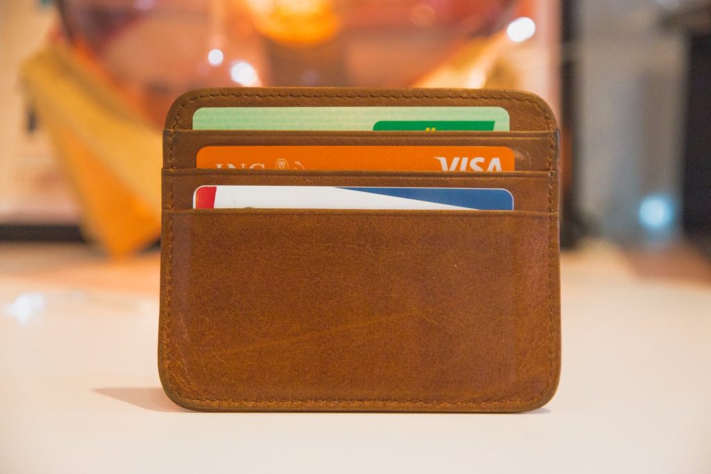 credit cards in a wallet