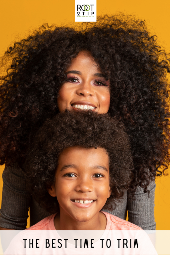 Image of Trimmed Afro curly hair boy