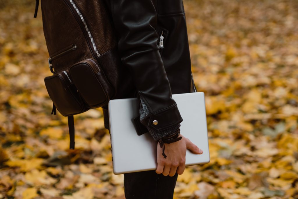 man holding portfolio 